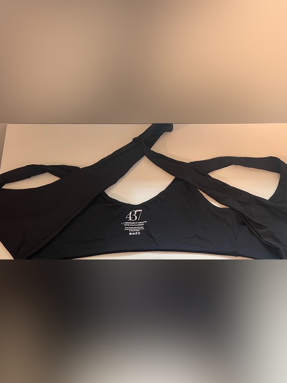 437 Swim Kenzie Bikini Top in Nero Black - Size Large